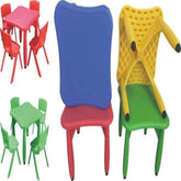 Kids Colourful Plastic Table – Durable & Child-Safe Activity Table (62×62×52 cm)